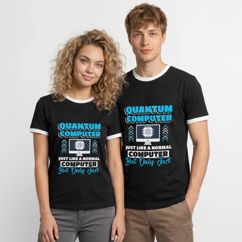 Quantum Computer Quantum Computing Men's Ringer Shirt
