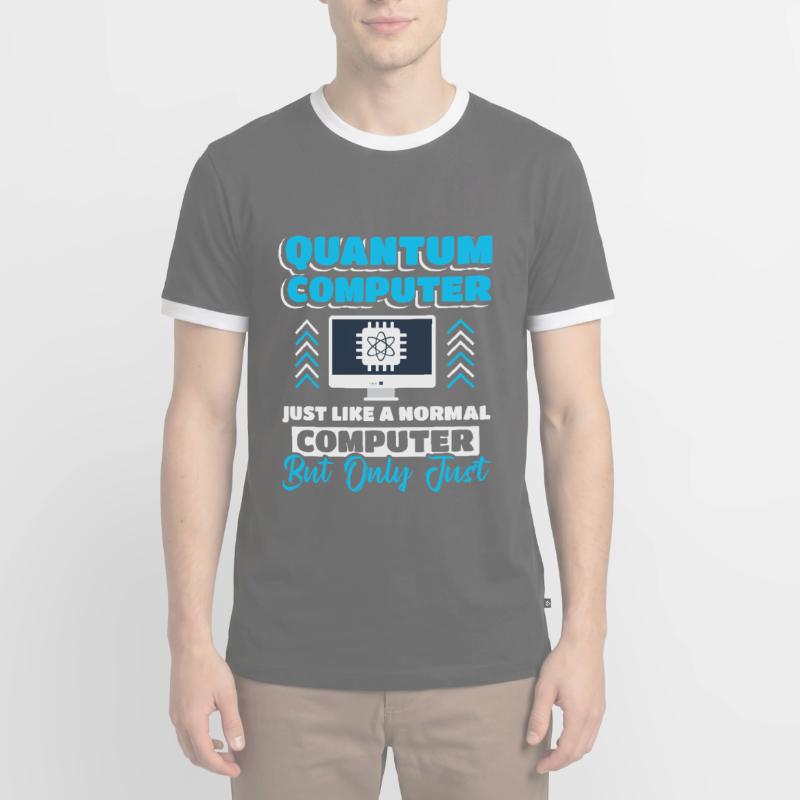 Quantum Computer Quantum Computing Men's Ringer Shirt