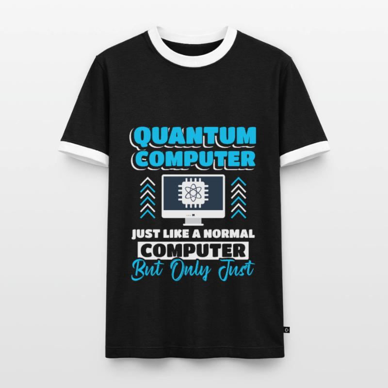 Quantum Computer Quantum Computing Men's Ringer Shirt