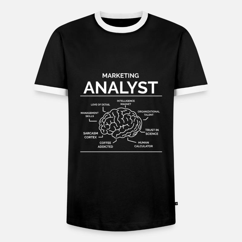 Marketing Analyst - Men's Ringer Shirt - black/white