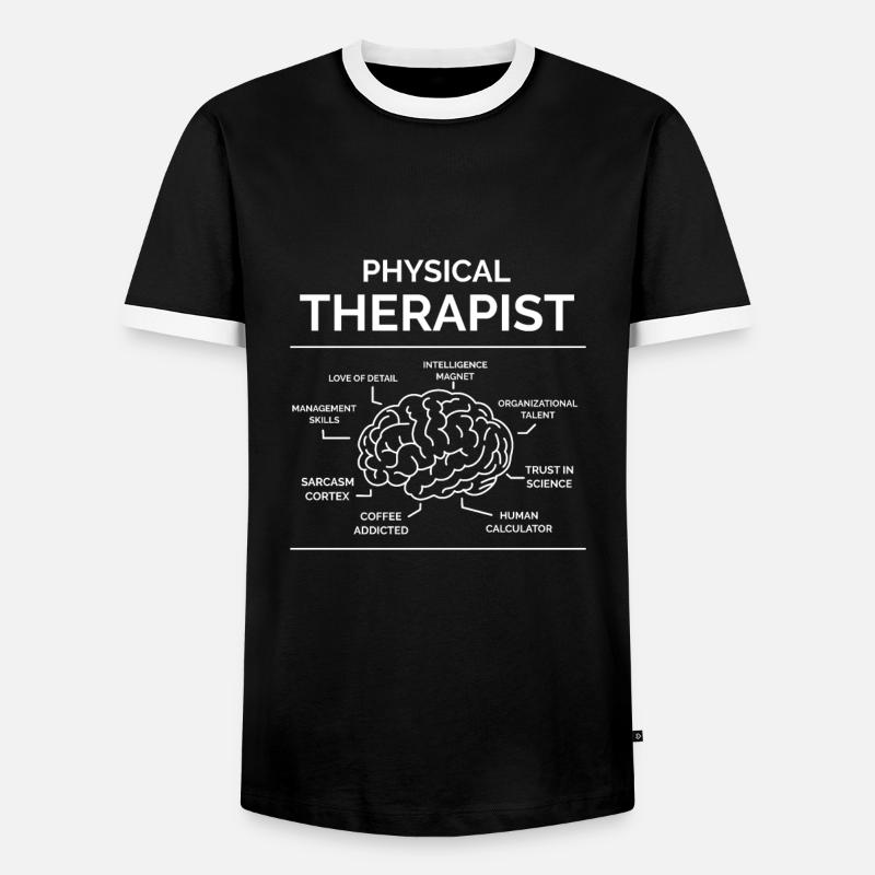 Physiotherapist - Men's Ringer Shirt - black/white