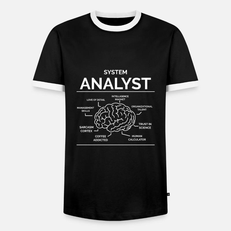 Systems analyst - Men's Ringer Shirt - black/white