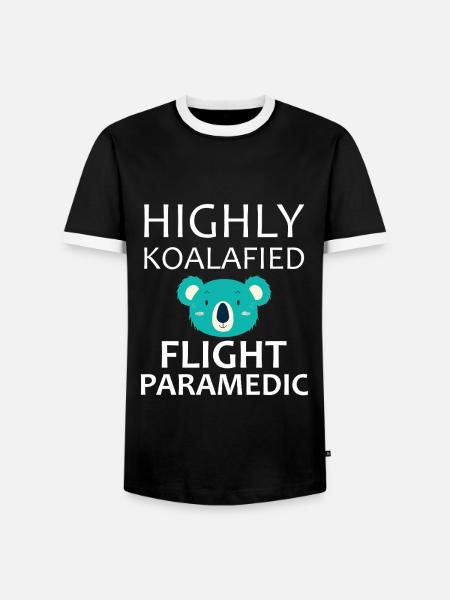 Flight Paramedic Koalafied Luftrettung - Männer Kontrast-T-Shirt - Schwarz/Weiß
