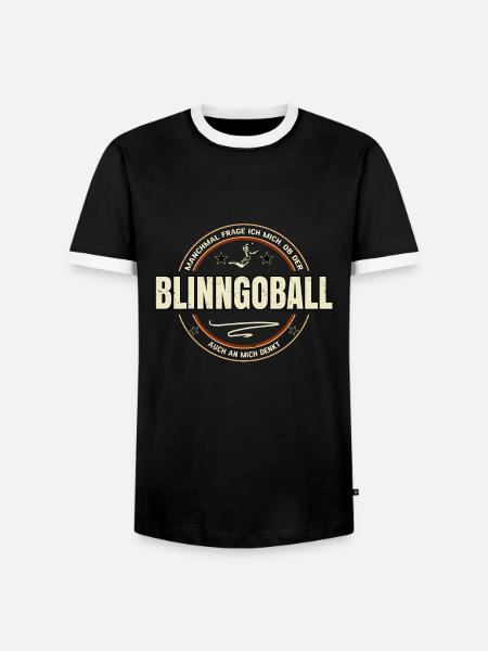 Blinngoball Spielen - Männer Kontrast-T-Shirt - Schwarz/Weiß
