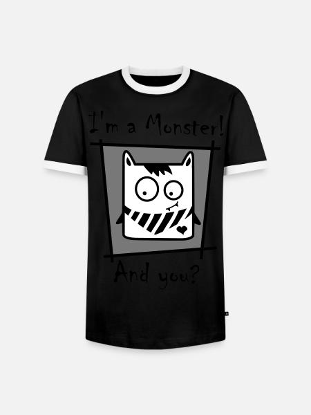 I'm a monster! - Men's Ringer Shirt - black/white