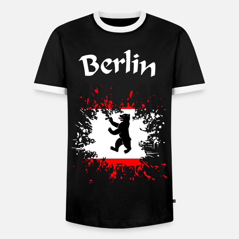 Berlin - Männer Kontrast-T-Shirt - Schwarz/Weiß