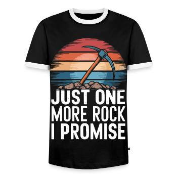 Experte für Geologie Gestein Geologe - Männer Kontrast-T-Shirt - Schwarz/Weiß - Vorne - AI Model Female 172 light (172cm) & AI Model Male 178 light (178cm)
