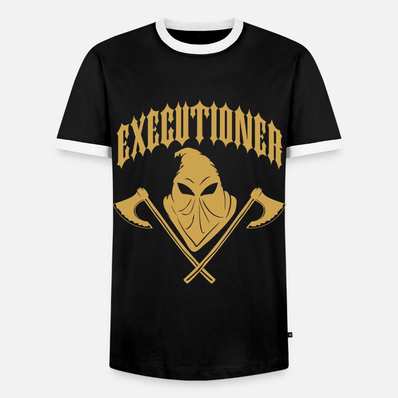 Executioner - Men's Ringer Shirt - black/white