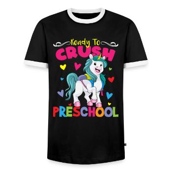 Ready To Crush Preschool Kindergarten Pre-K - T-shirt contrasté Homme - noir/blanc - Devant - AI Model Female 172 light (172cm) & AI Model Male 178 light (178cm)