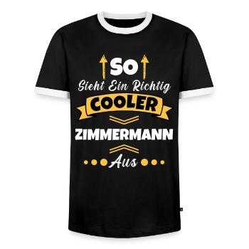 So Sieht Ein Richtig Cooler Schweißer aus - Männer Kontrast-T-Shirt - Schwarz/Weiß - Vorne - AI Model Female 172 light (172cm) & AI Model Male 178 light (178cm)