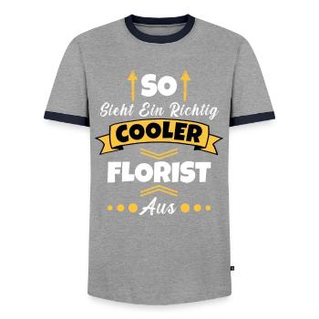So Sieht Ein Richtig Cooler Arzt aus Medizin Dok - Männer Kontrast-T-Shirt - Grau/Navy  - Vorne - AI Model Female 172 light (172cm) & AI Model Male 178 light (178cm)