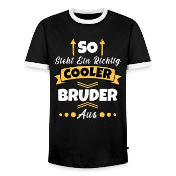 So Sieht Ein Richtig Cooler Lehrer aus - Männer Kontrast-T-Shirt - Schwarz/Weiß - Vorne - AI Model Female 172 light (172cm) & AI Model Male 178 light (178cm)