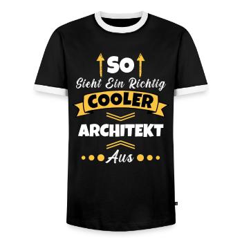 So Sieht Ein Richtig Cooler Altenpfleger aus - Männer Kontrast-T-Shirt - Schwarz/Weiß - Vorne - AI Model Female 172 light (172cm) & AI Model Male 178 light (178cm)