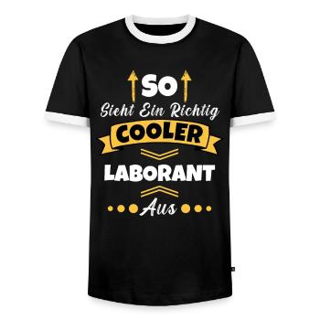 So Sieht Ein Richtig Cooler Rentner aus Ruhestand - Männer Kontrast-T-Shirt - Schwarz/Weiß - Vorne - AI Model Female 172 light (172cm) & AI Model Male 178 light (178cm)