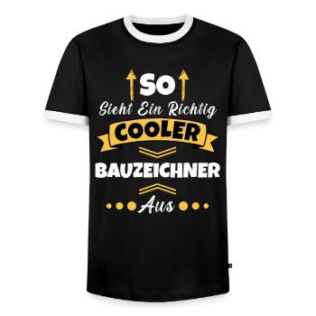 So Sieht Ein Richtig Cooler Architekt aus - Männer Kontrast-T-Shirt - Schwarz/Weiß - Vorne - AI Model Female 172 light (172cm) & AI Model Male 178 light (178cm)