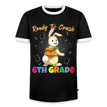 Ready To Crush 6th Grade Elementary School - T-shirt contrasté Homme - noir/blanc - Devant - AI Model Female 172 light (172cm) & AI Model Male 178 light (178cm)