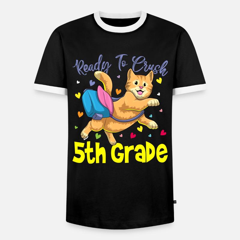Ready To Crush 5th Grade Elementary School - Männer Kontrast-T-Shirt - Schwarz/Weiß