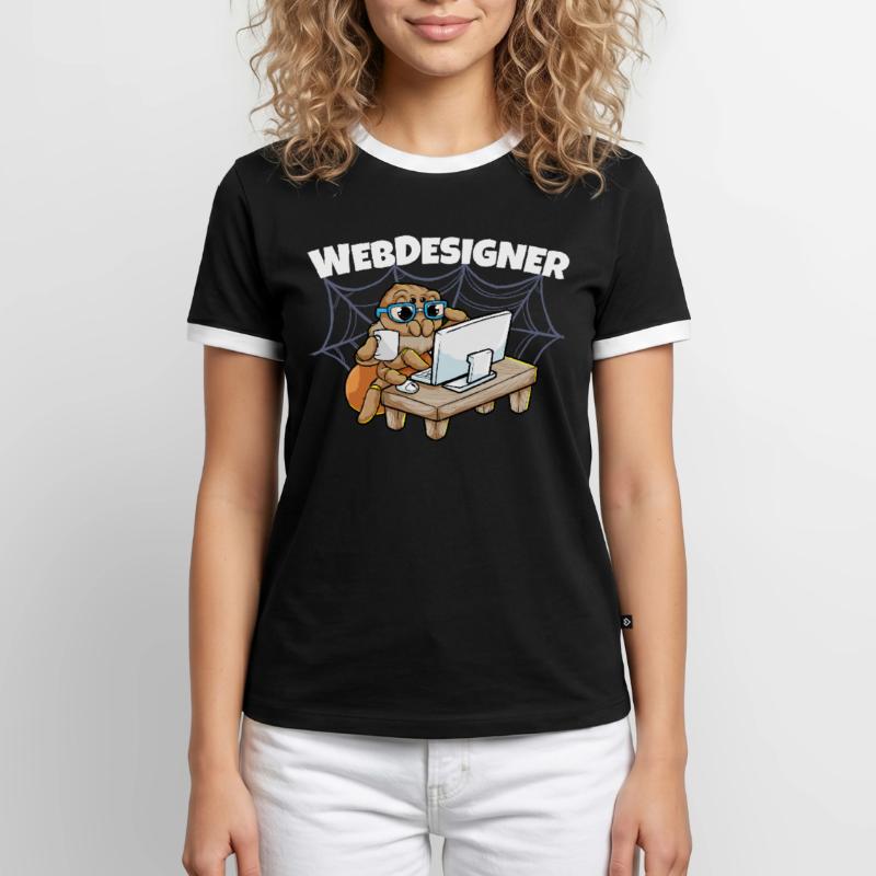 Webdesign Spider Programming Programmer IT Men's Ringer Shirt