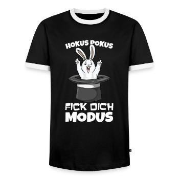 Lustige Sprüche Sarkasmus Ostern Fan Geschenk - Men's Ringer Shirt - black/white - Front - AI Model Female 172 light (172cm) & AI Model Male 178 light (178cm)