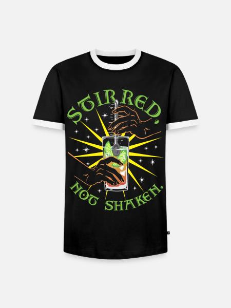Stirred Shaken - Männer Kontrast-T-Shirt - Schwarz/Weiß