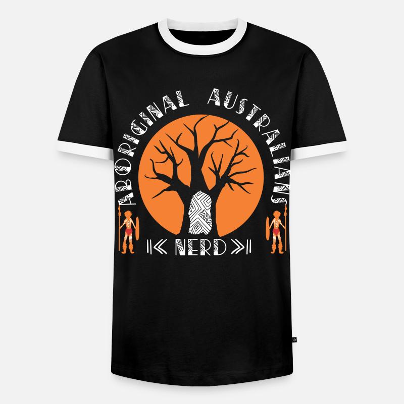 Aboriginal Australians Nerd - Men's Ringer Shirt - black/white