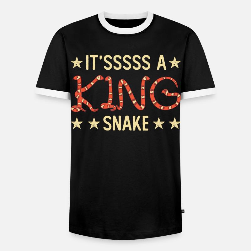 It'sssss a King Snake - Men's Ringer Shirt - black/white