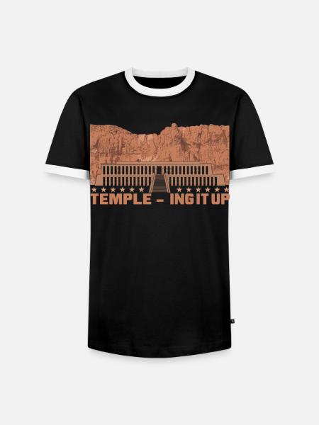 Tempel-up - Männer Kontrast-T-Shirt - Schwarz/Weiß
