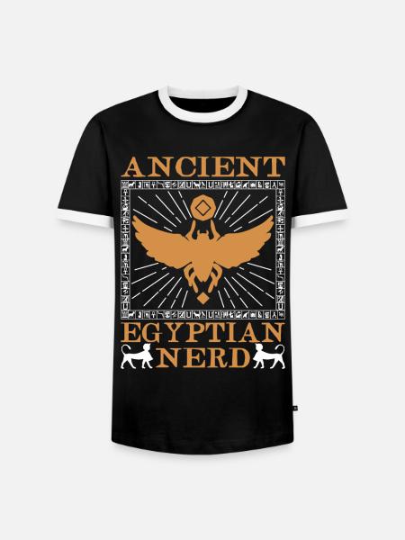 Altägyptischer Nerd - Männer Kontrast-T-Shirt - Schwarz/Weiß