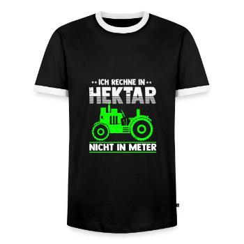 Landwirt - Männer Kontrast-T-Shirt - Schwarz/Weiß - Vorne - AI Model Female 172 light (172cm) & AI Model Male 178 light (178cm)