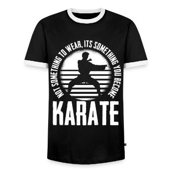 It's something you're going to karate fighter karate - Men's Ringer Shirt - black/white - Front - AI Model Female 172 light (172cm) & AI Model Male 178 light (178cm)