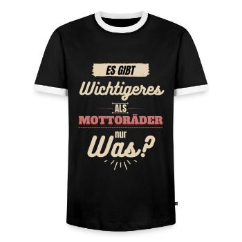 Motorrad Spruch - Männer Kontrast-T-Shirt - Schwarz/Weiß - Vorne - AI Model Female 172 light (172cm) & AI Model Male 178 light (178cm)