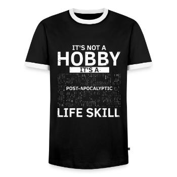 Conception de la cybersécurité pour les pirates informatiques et la cybersécurité - T-shirt contrasté Homme - noir/blanc - Devant - AI Model Female 172 light (172cm) & AI Model Male 178 light (178cm)