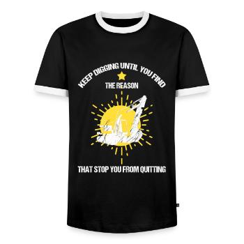 operator and heavy machinery operator - Men's Ringer Shirt - black/white - Front - AI Model Female 172 light (172cm) & AI Model Male 178 light (178cm)