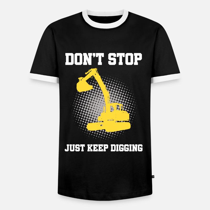 Baggerführer für Bagger und Sandbagger - Männer Kontrast-T-Shirt - Schwarz/Weiß