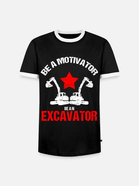 Bagger Design für Baggerfahrer - Männer Kontrast-T-Shirt - Schwarz/Weiß