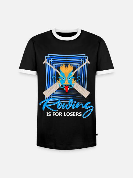 Chinesisches Bootsrennen für Drachenboot-Trainer - Männer Kontrast-T-Shirt - Schwarz/Weiß