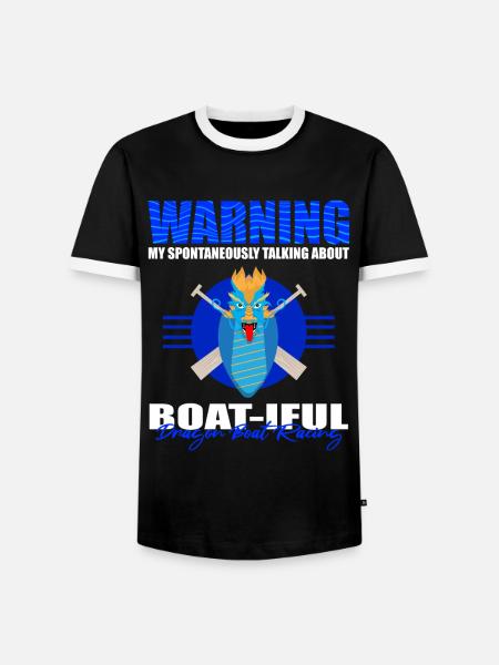 Chinesisches Bootsrennen für Drachenboot-Trainer - Männer Kontrast-T-Shirt - Schwarz/Weiß