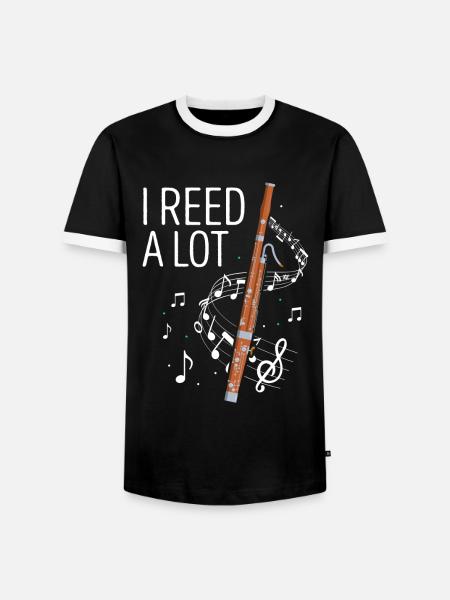 Orchester und Holzblasinstrument - Männer Kontrast-T-Shirt - Schwarz/Weiß