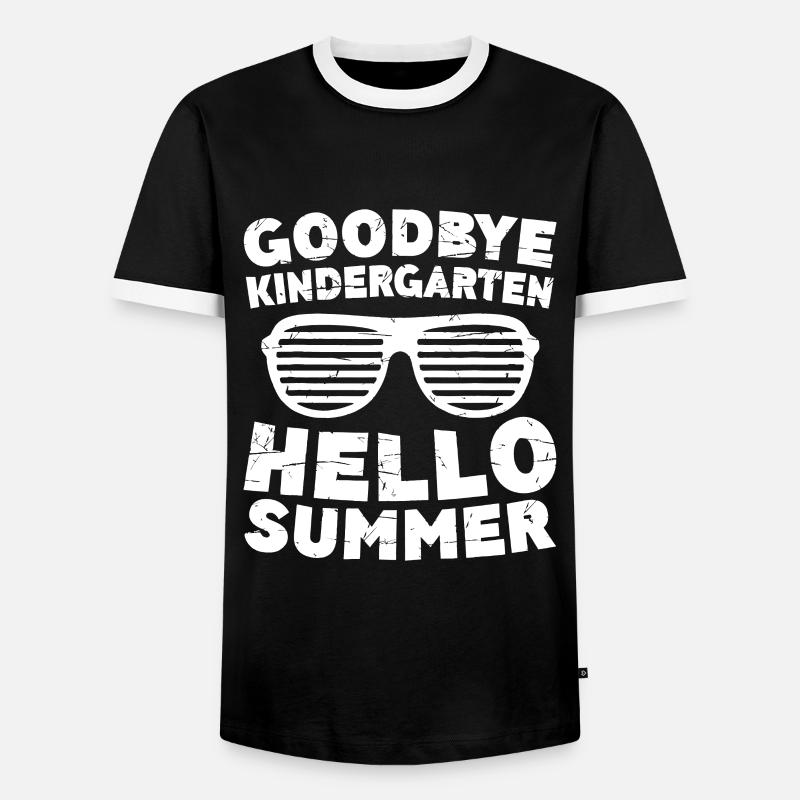 Goodbye Kindergarten Hello Summer - Men's Ringer Shirt - black/white