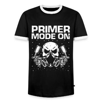 Car painter offer for coachbuilders - Men's Ringer Shirt - black/white - Front - AI Model Female 172 light (172cm) & AI Model Male 178 light (178cm)