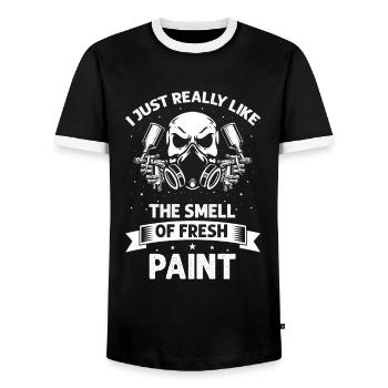 Car painter offer for coachbuilders - Men's Ringer Shirt - black/white - Front - AI Model Female 172 light (172cm) & AI Model Male 178 light (178cm)