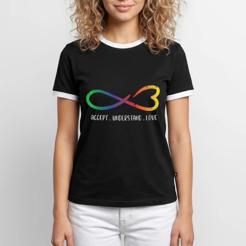 Autisme Infinity Accepter Comprendre la conscience T-shirt contrasté Homme