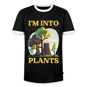 Kernenergie Spruch für Kernenergie - Männer Kontrast-T-Shirt - Schwarz/Weiß - Vorne - AI Model Female 172 light (172cm) & AI Model Male 178 light (178cm)