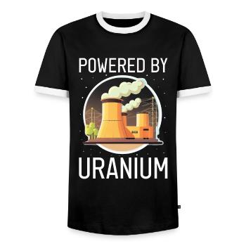Kernenergie Spruch für Kernenergie - Männer Kontrast-T-Shirt - Schwarz/Weiß - Vorne - AI Model Female 172 light (172cm) & AI Model Male 178 light (178cm)