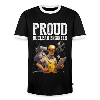 Kernenergie Spruch für Kernenergie - Männer Kontrast-T-Shirt - Schwarz/Weiß - Vorne - AI Model Female 172 light (172cm) & AI Model Male 178 light (178cm)
