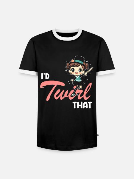 Stocktanz Design für Stabtänzerin - Männer Kontrast-T-Shirt - Schwarz/Weiß