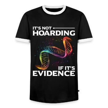 Gerichtsmediziner und Forensischer Analyst - Männer Kontrast-T-Shirt - Schwarz/Weiß - Vorne - AI Model Female 172 light (172cm) & AI Model Male 178 light (178cm)