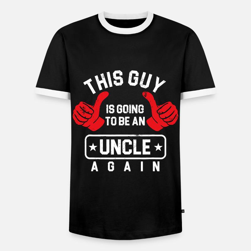 Onkel Schwangerschaftsankündigung wird Onkel sein - Männer Kontrast-T-Shirt - Schwarz/Weiß