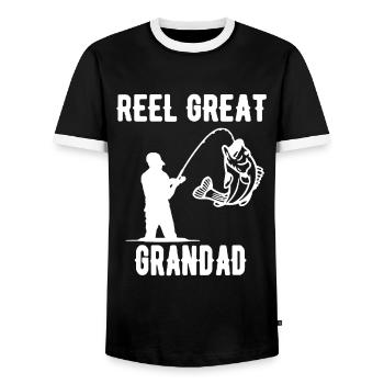 Rolle Urgroßvater Angelliebhaber Geschenk - Männer Kontrast-T-Shirt - Schwarz/Weiß - Vorne - AI Model Female 172 light (172cm) & AI Model Male 178 light (178cm)