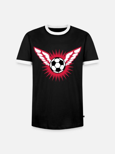FOOTBALL inspires - Men's Ringer Shirt - black/white